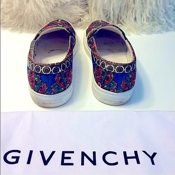 Givenchy silk paisley slip on sneakers 39 size 9 - Picture 3 of 3